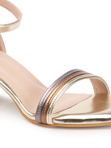 Image of Carlton London Women Stylish Fashion Embellished Sandals for Outdoor, Party, Wedding and Holidays with Block Heels