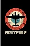  Spitfire: Spitfire Retro Vintage Jet Fighter Shooting Plane Aircraft Airplanes Air Vehicle Pilot Gift (6\