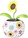 2Pcs Color Sunflower Solar Dancing Flower Solar Dancing Solar Toys,Solar Powered Swinging Animated Dancer Toy Office Desk Car Decoration for Car, Funny Ornaments, Solar Power Kits