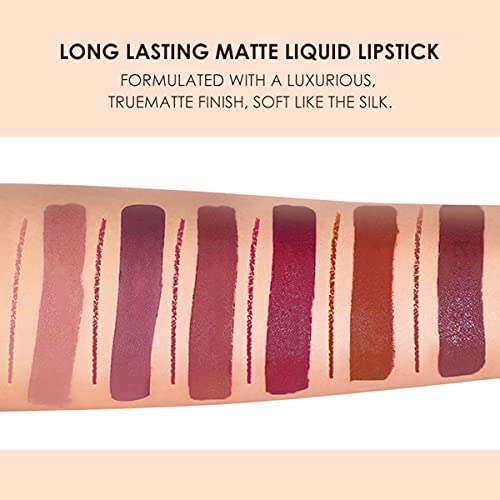 Niceface 12Pcs Matte Liquid Lipstick + Lip Liner Pens Makeup Set, Velvety Pigment Nude Smooth Lip Stain Lips Makeup Kits Waterproof Long Lasting Lip Gloss Gift Set #TOP3