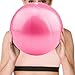 バランスボール ヨガ用25cmピラティスボール、バランスの改善、コアトレーニング、ギムニクボール 柔らかいボール エクササイズボール自宅、オフィス、ジムで運動する男性と女性に適していますピンク