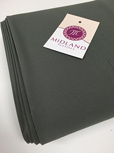 Plain Poly Musgo crepé vestido de georgette tela peso medio 58 'de ancho M420 mTEX