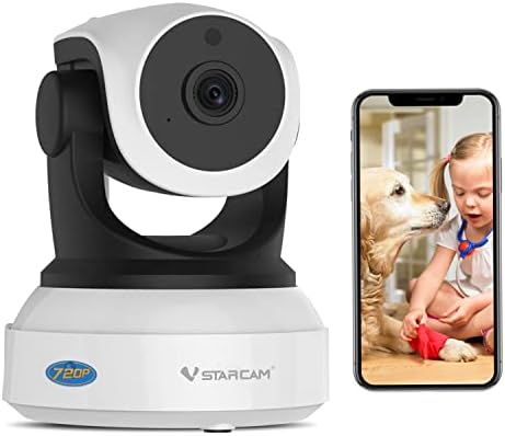 Baby Monitor Camera,VStarcam Wireless Pet Camera with IR Night Vision, 2 Way Audio, Motion Detection for Baby/Dog/Nanny Cam, with Cloud Service, Support Max 128G SD Card