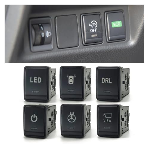 1PC Car Power on Off DRL Light Music Button Steering Wheel Heating Switch with Wire Fit for Nissan Teana Sylphy Qashqai X-Trail(View)