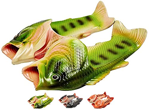 Plage Creative Poisson Chaussures Unisexe EVA Douche Pantoufles D'été Enfants Animal Drôle Antidérapant Résistant à l'usure Sandales(Vert,42/43 EU Cover