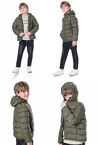 Image of Hooded Puffer Jackets for Boys and Girls - Lightweight and Packable - Autumn and Winter Coat, Warm and Comfy