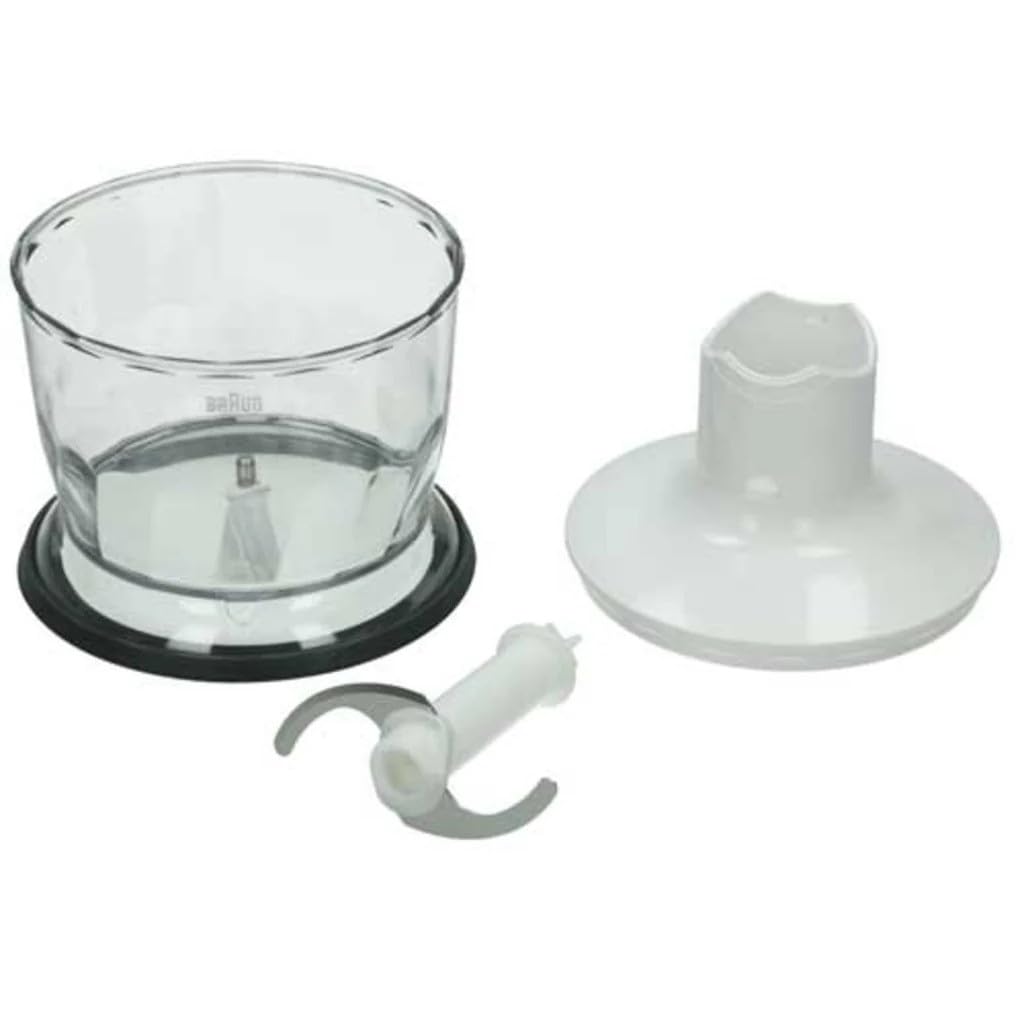 bol (blanc) avec couvercle de mixeur plongeant, compatible BRAUN - AX22110062
