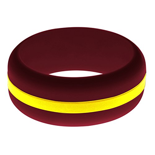 Flex Ring - Womens Mens Cardinal Red Silicone Ring - Changeable Color Bands - Many Colors - Safe, Durable, Everyday Wear Wedding Band - 1 Ring - Sizes 4-16 #TOP3