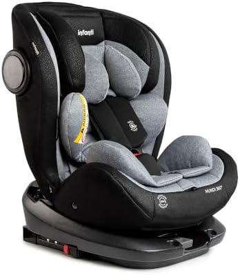 Cadeirinha Infanti, Mundi, com Giro 360°, Cinza