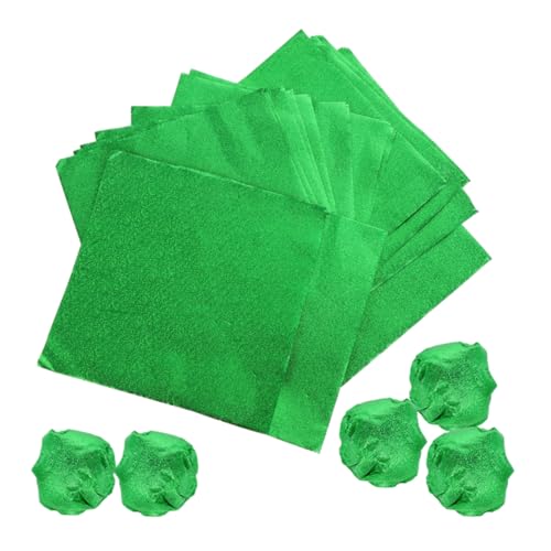 OKUMEYR 100pcs Aluminum Foil Candy Wrappers Lollipop Wrappers for Chocolates Truffles Caramels for DIY Crafts Present Wrapping Holiday Decorations