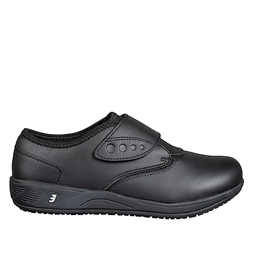 SAFETY JOGGER Safety Shoes for Women 3 UK - Eliane - Lightweight Comfortable Velcro Work Shoe, Ideal for Nurses, Kitchen or Indoor, Non Slip and Shock Absorbing, Oxypas, Black