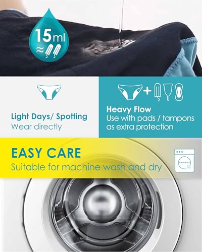 Neione Period Underwear Menstrual Panties High-Cut Cheeky Bikini Briefs Women Girls3