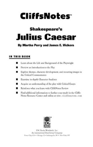 Cliffsnotes Julius Caesar eBook : Amazon.co.uk: Books