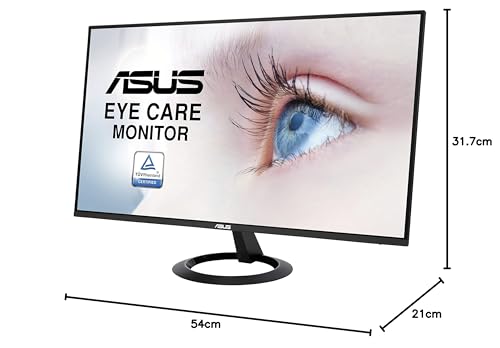 ASUS VZ24EHE Eye Care Monitor 23.8 Pulgadas, Full HD (1920 x 1080), IPS, 75 Hz, Adaptive-Sync/FreeSync, HDMI, Luz Azul de Baja Intensidad, Antiparpadeo