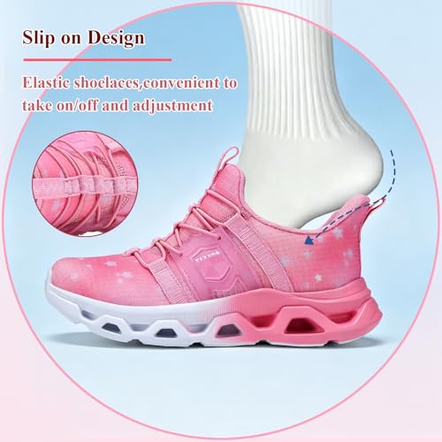 Image of VITUOFLY Boys Girls Sneakers Kids Mesh Lightweight Running Tennis Shoes