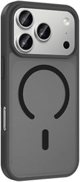 CONSTRAIN Apple iPhone 18 Pro Max ve iPhone 17 Pro Max İçin Kamera Korumalı Buzlu Mat Renkli Çerçeveli MagSafe İle Uyumlu Telefon Kılıfı Arka Kapak - Siyah