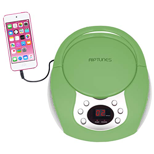 Best Seller Riptunes Portable CD Player with AM FM Radio Potable radios Boom Box with Aux Line-in, Green Best Cyber Deals 🔥 Riptunes Portable CD Player with AM FM Radio Potable radios Boom Box with Aux Line-in, Green