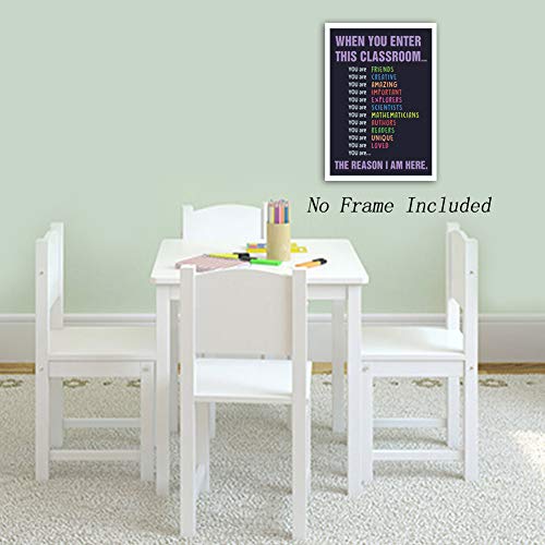 Image of CHDITB Unframed Classroom Art Print Classroom Rules Colorful Learning Lettering Painting, Set of 1(12 inch x16 ) Inspirational Educational Supplies Canvas Poster for Classroom Kids Room School Decor