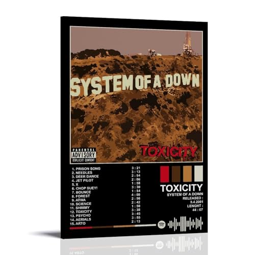 CPFSCWZP System of A Down Great Singer - Póster de álbum de música vintage para pared, pintura decorativa para dormitorio, póster de 30 x 45 cm, estilo marco