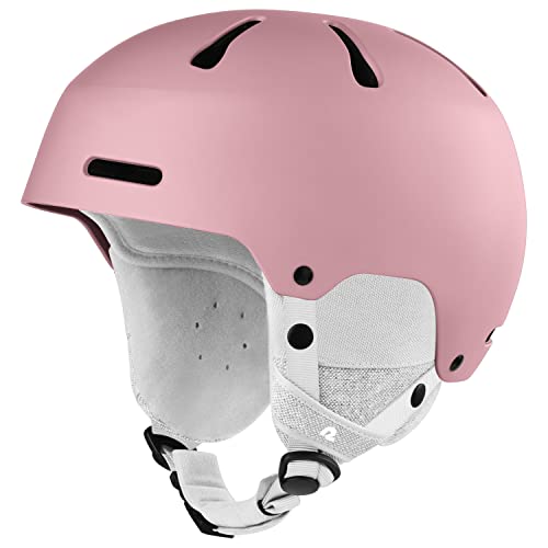 Retrospec Comstock Ski & Snowboard Helmet For Adults - Durable Abs Shell, Protective Eps Foam & 10 Cooling Vents - Adjustable Fit For Men & Women - Matte Rose, Large #TOP4