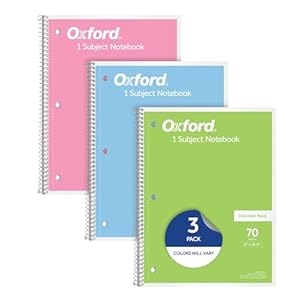Oxford Spiral Notebooks, 3 Pack, 1 ...