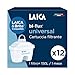 LAICA bi-flux® universal Filtro per Acqua - Compatibile con Caraffe Brita* - Preserva i Sali Minerali e Riduce Cloro e Metalli Pesanti - 12 Mesi di Acqua Filtrata (12 Filtri x 150L) - Made in Italy immagine