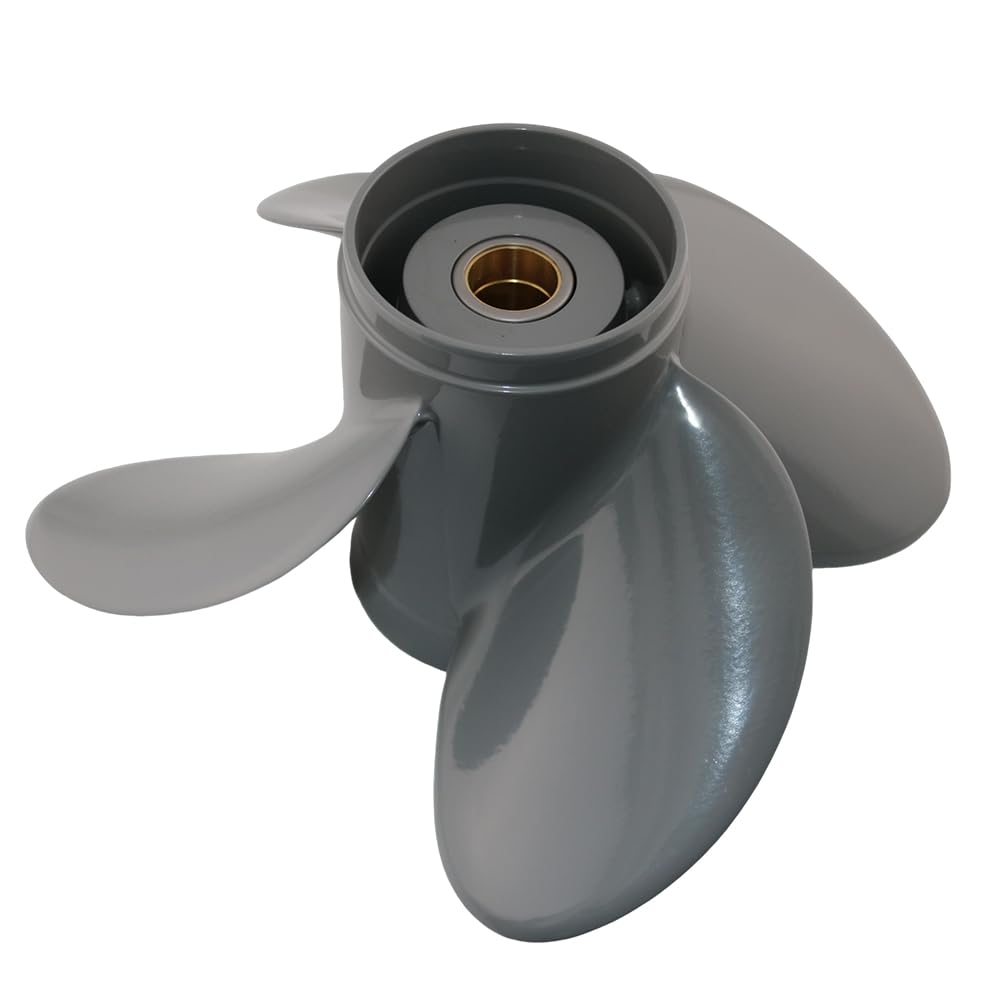 Boatman Außenbord-Propeller mit 4 Flügeln, passend für Honda-Motor 60–140 PS, 15 Spline-Zähne, rechts, Aluminium-Boot-Requisite