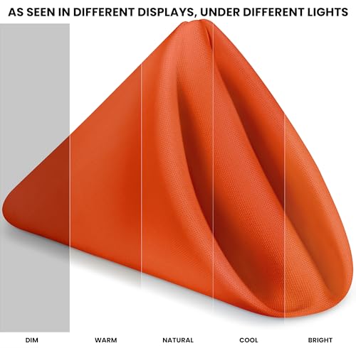 image for Utopia Home [24 Pack, Orange] Cloth Napkins 20x20 Inches, 100% Polyest