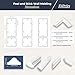Peel and Stick Wall Molding Kit – Pre-Cut Wainscoting Panels, Set of 3 (3 Top & 3 Bottom), Ready to Assemble & Easy to Install for Interior Wall Décor, Living Room Bedroom Accent Walls (54 x 24 in)