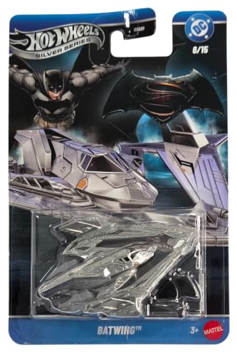 Hot Wheels Toy Car, Batman-Themed 1:64 Scale Batman Batwin Die-Cast Vehicle, Popular Hero or Villain Casting from the Global Franchise