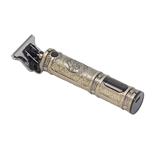 EVGATSAUTO Hair Clipper, Rechargeable Hair Trimmer, Easy to Clean LCD Display, Portable with 3 Combs for Outdoor Use (Dragon LCD Gold)
