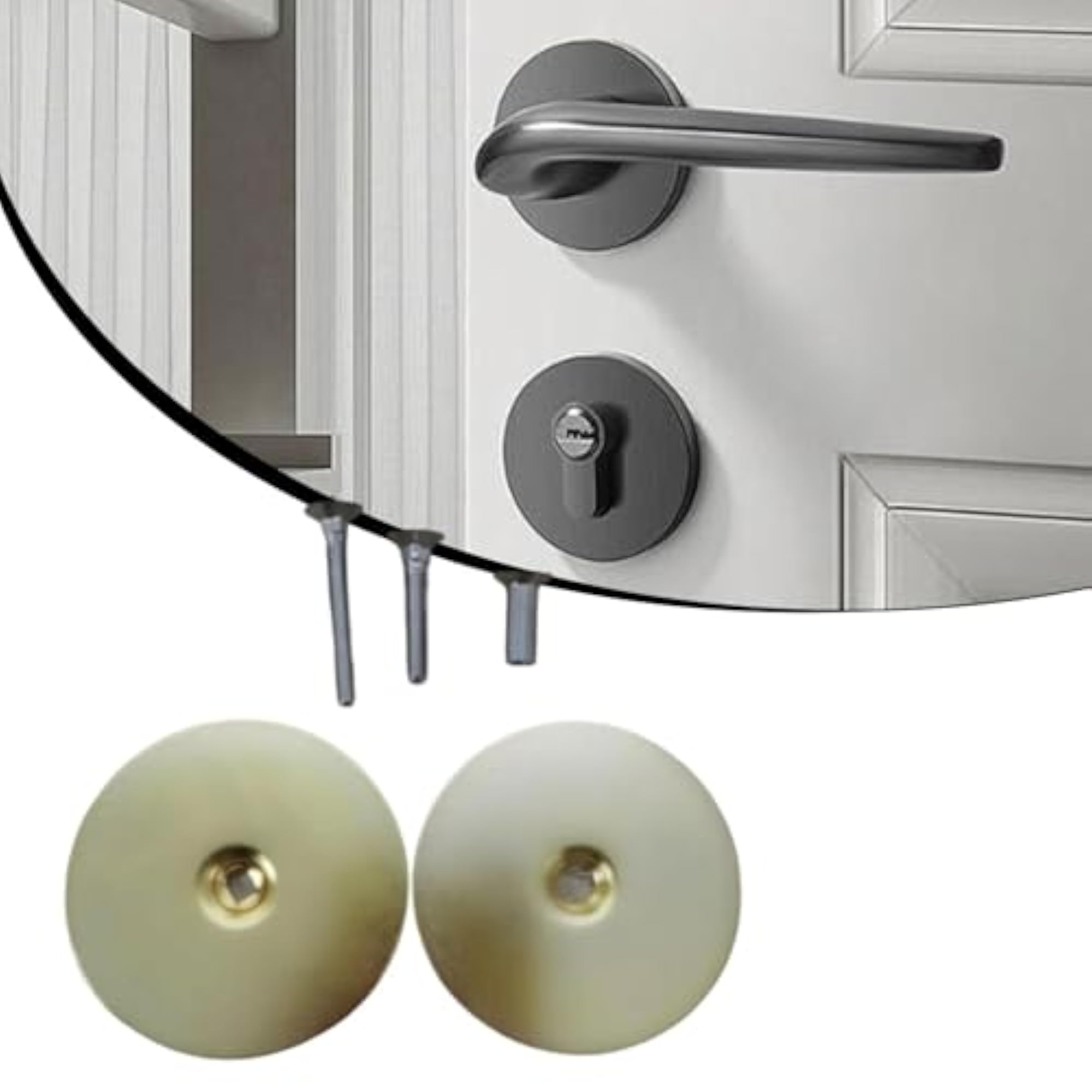 Portable Door Knob Hole Cover Plate with Screw
