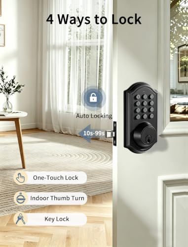 Keyless Entry Door Lock with Keypad, Electronic Deadbolt for Front Door - image 3