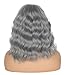 SYMEIW Silver Grey Wavy Headband Wig For Black Women Curly Half Wigs With Headband Attached Synthetic Wrap Wigs For Women(Gray)…