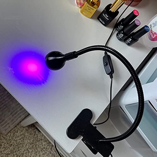 Satzol Dual Chip 5W 395Nm Gooseneck Uv Lamp For Nails, Uv Blacklight For Satin Detection, Mini Uv Light For Gel Nails, Uv Light For Resin Curing Gooseneck Nail Lamp For Gel X #TOP7