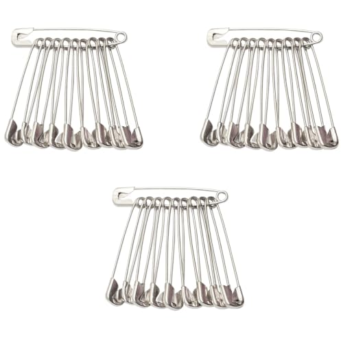 Image of Safety Pin | Stainless Steel Rust-Resistant Safety Pins for Saree, Dupatta, Sewing, Tailoring, Quilting, Craft, Baby Clothes & Daily Household Use (Silver, 04)