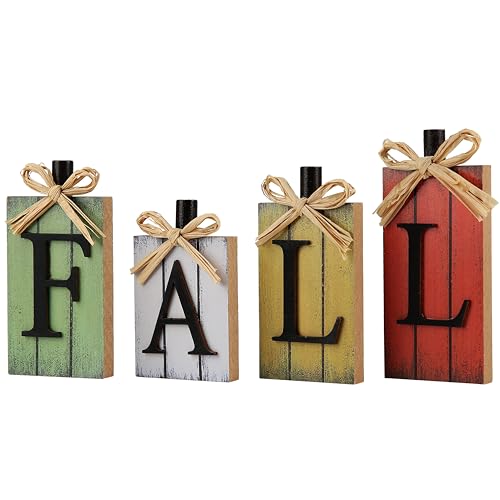 Hrency Fall Decorations for Home Rustic Farmhouse Fall Decor Signs,