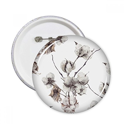 Badge bouton fleurs blanches DIYthinker pins décoration vêtements rond multicolore format grand L