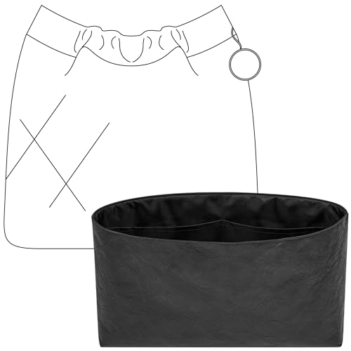 FANJI Project Handbag Organizer Insert for CHANEL 22 Small Handbag, Custom Fit Inside Premium Matte Black Lightweight WaterResistant Purse Insert
