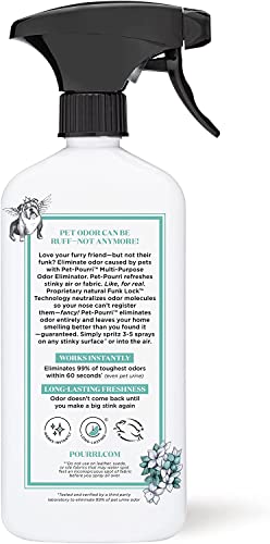 Pet-Pourri Pet Odor Air + Fabric Odor Eliminator Spray, Pawsitively Fresh, 16 Fl Oz #TOP7