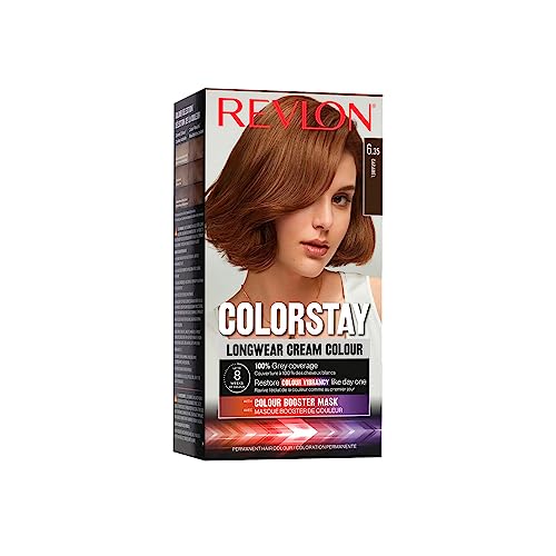 Revlon ColorStay - Coloration Permanente - Coloration Cheveux Longue Tenue - Couvre 100% des cheveux blancs - Jusqu’à 8 semaines - Huile de Macadamia et de...