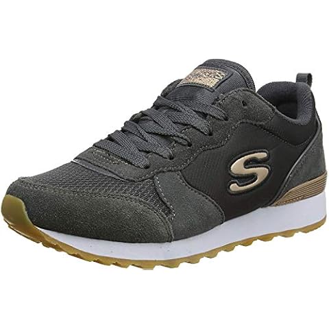 Skechers Girl's Retro 85 Trainers with Rose Gold Trim Cover