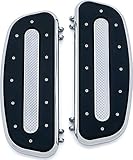 Kuryakyn 7041 Motorcycle Foot Control Component: Heavy Industry Driver Floorboards for 1983-2019 Harley-Davidson Motorcycles, Chrome, 1 Pair