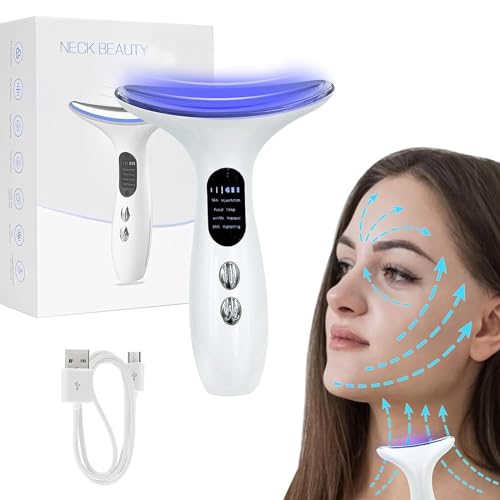 Appareil anti rides visage EMS à vibration électrique et thermothérapie 45°C