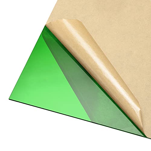 Image of DMiotech 2pcs 12 inch x 12 inch 3mm Thick Plastic Acrylic Sheet PMMA Acrylic Board for Craft DIY Display Project Sign Blank Dark Green Clear