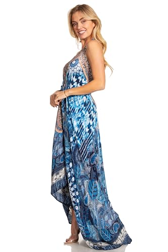 Image of Sakkas Lizi 2025 Womens Maxi High-Low Halter Handkerchief Long Dress Beach Party