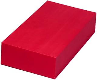 Acrylonitrile Butadiene Styrene (ABS) Plastic Block, 2" x 3" x 12", for Machining, Home Improvements, Prototypes, Engineering (Red)