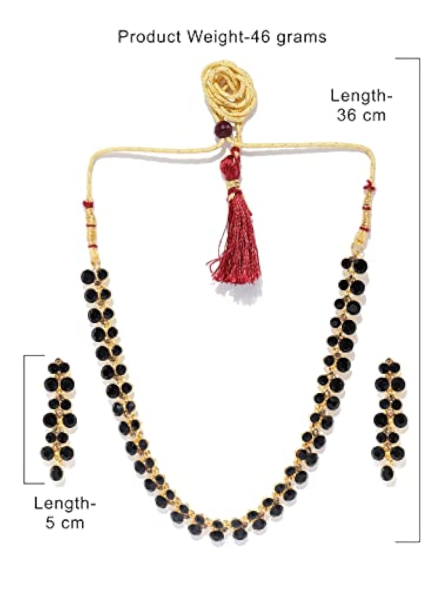 Women's Stones Tone Choker Necklace Set