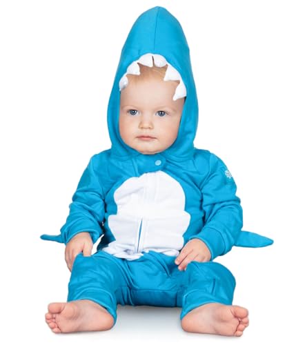 Disfraz de tiburón para bebé Tipsy Elves mameluco unisex que no pica 3