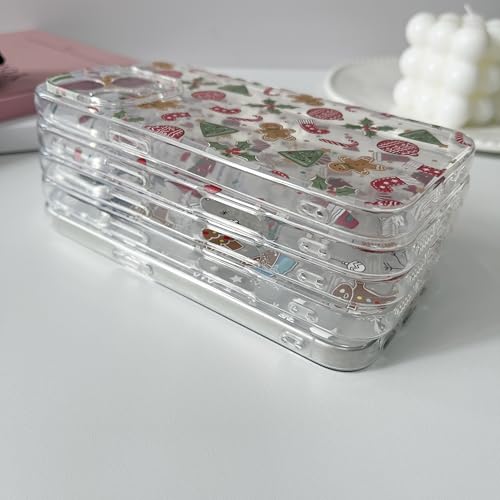 Coque Noël iPhone 14 Pro Max transparente pour photos et fêtes hiver